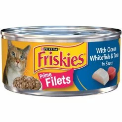 Outlet ❤️ Friskies Prime Filets Ocean Whitefish & Tuna In Sauce Cat Food, 5.5 Oz. ????