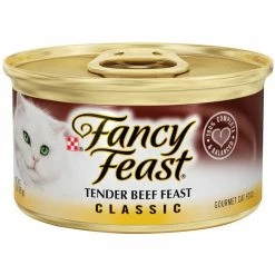 Outlet ✔️ Fancy Feast Classic Tender Beef Feast Cat Food, 3 Oz. ✔️