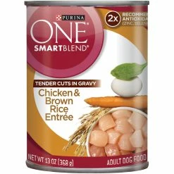 Brand new ⭐ Purina ONE SmartBlend Gravy Chicken And Brown Rice Canned ???? Dog Food ????
