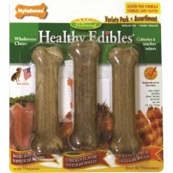 Best Pirce ❤️ Nylabone Healthy Edibles Longer Lasting Variety Pack, Triple Pack 👍