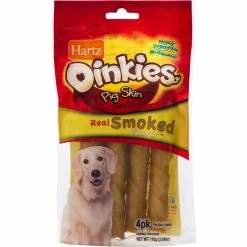 Best deal 🥰 Hartz Oinkies Original Pig Skin Twist 4 Pk. 🐕 Dog Treats 👏