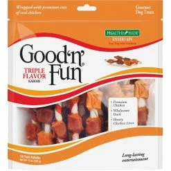 Hot Sale ???? Healthy Hide Good 'n' Fun Triple Flavored Kabobs Rawhide Chews For ???? Dogs ????