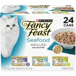 Hot Sale ⌛ Fancy Feast Seafood Grilled Collection Wet Cat Food Variety Pack ????