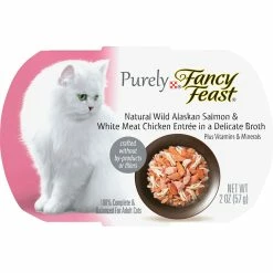 Best Sale ???? Purina Fancy Feast Purely Natural Wild Alaskan Salmon & White Meat Chicken Cat Food ❤️