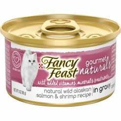 Cheap ???? Fancy Feast Gourmet Naturals Grain Free Salmon & Shrimp Recipe In Gravy 3 Oz. ✔️