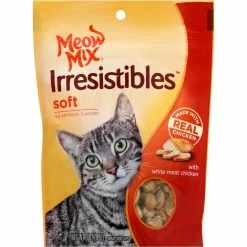 Promo ???? Meow Mix Irresistibles Soft Cat Treats With Real White Meat Chicken ????