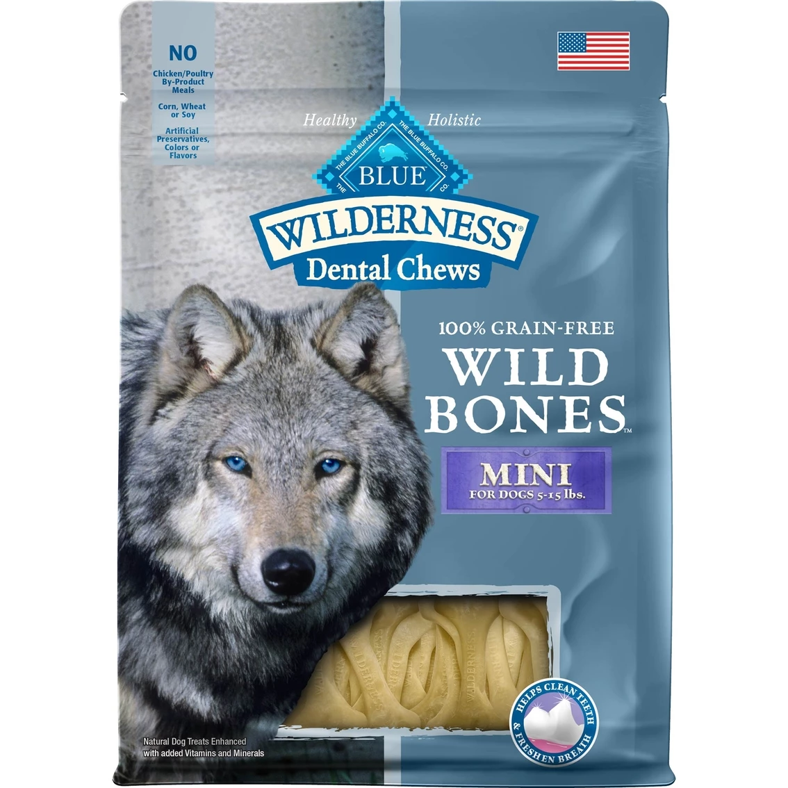 Brand new ???? Blue Buffalo Wilderness Wild Bones Dental Chews, Mini ???? 1 Brand new ???? Blue Buffalo Wilderness Wild Bones Dental Chews, Mini ????