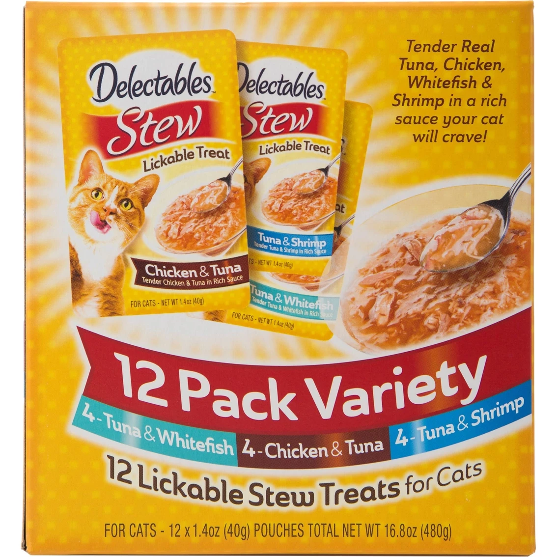 Flash Sale ❤️ Hartz Delectables Stew Lickable Cat Treats Variety Pack 12pk ???? 1 Flash Sale ❤️ Hartz Delectables Stew Lickable Cat Treats Variety Pack 12pk ????