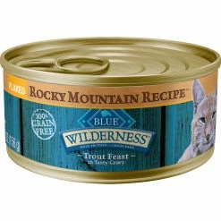 Best deal 🎉 Blue Buffalo Wilderness Rocky Mountain Recipe Flaked Trout Adult Cat Food, 5.5 Oz. 🔔