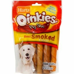 Cheap ⌛ Hartz Oinkies Rawhide Pig Skin Twists Original ???? Dog Treats, 10 Ct. ✨
