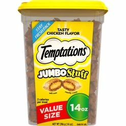 New ???? Whiskas Temptations Jumbo Stuff Tasty Chicken Cat Treats, 14 Oz. ✨