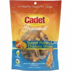 Promo ⌛ Cadet Premium Gourmet Chicken And Sweet Potato Wrap 🐕 Dog Treats 14 Oz. 🔥