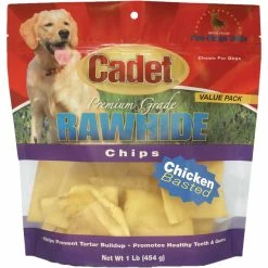 Outlet 🔥 Cadet Chicken Basted Rawhide Chips 🐶 Dog Treats 1 Lb. ❤️