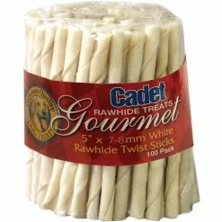 Wholesale 🌟 Cadet 5 In. Rawhide Twist Sticks 100 Pk. 🤩
