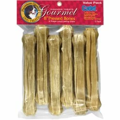 Best Pirce 🌟 Cadet 8 In. Pressed Rawhide Bones 6 Pk. 🔔
