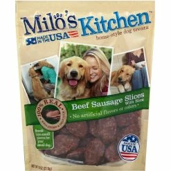 Best deal 🤩 Milo’s Kitchen Milo's Kitchen Beef Sausage 🐕 Dog Treats 18 Oz. 🔔