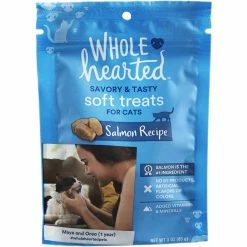 Cheapest ???? WholeHearted Savory And Tasty Salmon Recipe Soft Cat Treats 3 Oz. ????