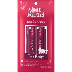 Outlet ✨ WholeHearted Tuna Recipe Puree Squeezable Cat Treats 4 Ct., 0.5 Oz. ????