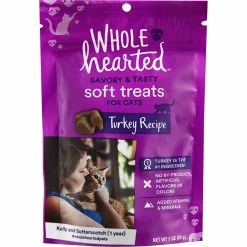 Promo ???? WholeHearted Savory And Tasty Turkey Recipe Soft Cat Treats 3 Oz. ????