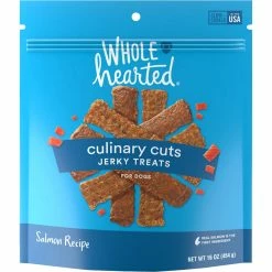 New ✔️ WholeHearted Culinary Cuts Salmon Recipe Jerky ???? Dog Treats 16 Oz. ✨