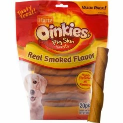 Top 10 ???? Hartz Oinkies Pig Skin Twists Smoked ???? Dog Treats 20 Pk. ❤️