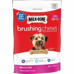 Discount ⭐ Milk Bone Brushing Chews Daily Mini Dental ???? Dog Treats 18 Ct. ❤️