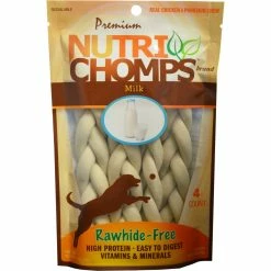 Deals ✔️ Nutri Chomps Milk Braid ???? Dog Treats 4 Ct. ????