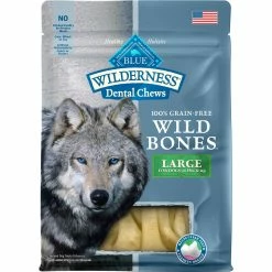 Best Sale ⭐ Blue Buffalo Wilderness Wild Bones Dental Chews, Large ✔️