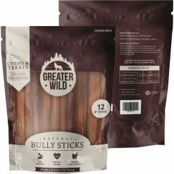 Deals 🤩 Greater Wild All Natural Ingredient 6 In. Bully Stick 🐕 Dog Chews And Treats 12 Ct. 👏