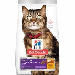 Best Sale 🧨 Science Diet Adult Sensitive Stomach And Skin Dry Cat Food 3.5 Lb. Bag 🎉