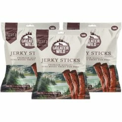 Flash Sale 🥰 Greater Wild Beef Recipe Jerky Sticks Semi Moist Treats For 🐕 Dogs 3 Oz., 3 Pk. ⌛