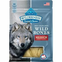 Coupon 🎁 Blue Buffalo Wilderness Wild Bones Dental Chews, Medium ✔️