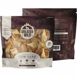 Best reviews of 🔥 Greater Wild All Natural Ingredient Cow Ears Chews And Treats For 🐕 Dogs 25 Pc. ⭐