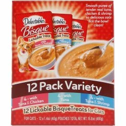 Budget ???? Hartz Delectables Bisque Lickable Wet Cat Treats For Adult & Seniors Variety 12 Pk. ⌛